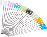Plastic Fluid Precision Blunt Needle Dispense Tips, Mixed Color, 125x115x11.5mm, 24pcs/box
