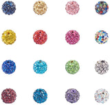 Polymer Clay Pave Rhinestone Beads, Disco Ball Beads, Mixed Color, 10mm, Hole: 1.5mm, 100pcs/box