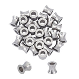 304 Stainless Steel European Beads, Large Hole Beads, Column, Stainless Steel Color, 8x8mm, Hole: 4mm, 30pcs/box