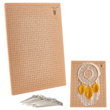 Knitting Tools, including 1Pc Cork Crochet Blocking Board and 50Pcs Iron T Pins, Tan, Board: 40.7x30.6x1cm, Pins: 51x13.5x1.1mm