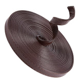 Flat PU Imitation Leather Cord, for Bag Decor, Coconut Brown, 10x2~2.5mm