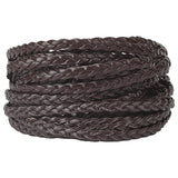 Flat PU Leather Braided Cord, for Craft Making, Coconut Brown, 5x2mm, about 5.47 Yards(5m)/Bundle