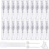 DIY Spray Bottles Kits, with Polypropylene(PP) Spray Bottles, Plastic Transfer Pipettes, Funnel Hopper and Pump, Clear, 5.6x1.2cm, Capacity: 2ml, 80pcs/set