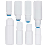 12 Sets 4 Styles Sponge Head Applicator Bottle, HDPE(High Density Polyethylene) Liquid Liniment Bottle, Refillable Skin Care Cosmetic Travel Container, Snow, 9.9~12.5x2.9~4cm, Capacity: 20~100ml(0.68~3.38fl. oz), 3 sets/style