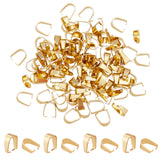 120Pcs 304 Stainless Steel Snap on Bails, Golden, 6.5x3mm, Pin: 0.3x0.5mm