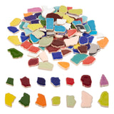 Porcelain Cabochons, Mosaic Tile Supplies for DIY Crafts, Plates, Picture Frames, Flowerpots, Handmade Jewelry, Nuggets, Mixed Color, 24~40x15~30x6mm, about 80pcs/260g