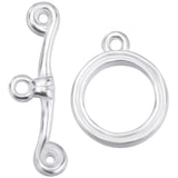 10Pcs Eco-friendly Brass Toggle Clasps, Cadmium Free & Lead Free, Long-Lasting Plated, Ring, 925 Sterling Silver Plated, Ring: 13x10.5x1.5mm, Bar: 5x18x2mm, Hole: 1.2mm