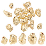 20Pcs 5 Style Alloy Beads, Nuggets, Real 14K Gold Plated, 6.5~10x4.5~5.5x4.5mm, Hole: 1mm, 4pcs/style