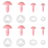 Nose Flocky Resin Doll Safety Noses, Toy Accessories, Pink, Noses: 14~18x7~15x5.7~11.3mm, Plug: 7.7~14.5x3.6~4mm, 2pcs/set, 76 sets/box