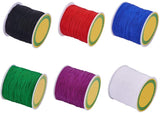Nylon Thread, Mixed Color, 0.8mm, about 100yards/roll, , 6rolls/set