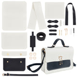 DIY PU Imitation Leather Bag Making Kits, with Alloy Finding, White, 0.8~99x0.15~25.5x0.1~0.9cm, Hole: 1.3~7mm