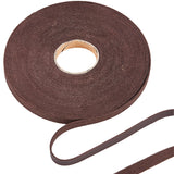 10M Flat Imitation Leather Cord, for Pillow Decor, Coconut Brown, 10x1.6mm, about 10.94 Yards(10m)/Roll
