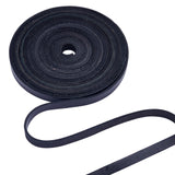 Cowhide Cord, for Necklace & Bracelet Making Accessories, Black, 10x2mm