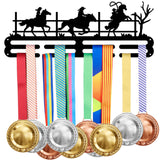 Iron Medal Hanger Holder Display Wall Rack, with Screws, Equestrian, Sports, 400x150mm