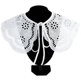 Detachable Cotton Lady's Collars, Neckline Trim, Clothes Sewing Applique Edge, DIY Garment Accessories, White, 439x155x1.5mm
