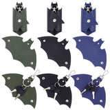 3Pcs 3 Colors Bat PU Leather Pendant Keychain, for Keychain, Purse, Backpack Ornament, Mixed Color, 14.3cm, 1pc/color