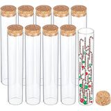 Glass Test Tube, with Wooden Stopper, Clear, 3x15.6cm, Capacity: 80ml(2.7 fl. oz)