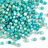 1 Strand Natural HuBei Turquoise Beads Strands, Faceted, Round, 2mm, Hole: 0.5mm, about 184pcs/strand, 15.75''(40cm)