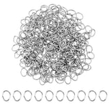 1000Pcs 304 Stainless Steel Jump Rings, Open Jump Rings, Oval, Stainless Steel Color, 6x4.5x0.7mm, 21 Gauge, Inner Diameter: 4.5x3mm