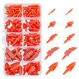 Nose Plastic Finding for DIY Scrapbooking Crafts, Snowman Accessories, Orange Red, 130x68x22mm