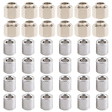 24Pcs Aluminum Column Block, Bearing Separation Gasket Ring, 12Pcs Iron Nuts, for 3D Printer, Platinum, 8~10x8~11x8~10mm, Hole: 5mm