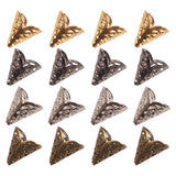 Iron Bead Caps, Antique Bronze & Gunmetal & Platinum & Golden, 16x16x11mm, Hole: 1mm, 4colors, 120pcs/color, 480pcs/box
