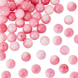 1 Strand Natural Dyed Shell Beads Strands, Round, Pink, 8.5mm, Hole: 1mm, about 47pcs/strand, 15.94''(40.5cm)
