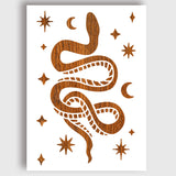 PET Hollow Out Drawing Painting Stencils, for DIY Scrapbook, Photo Album, Snake, 297x210mm