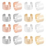 40Pcs 4 Colors 304 Stainless Steel Ear Cuff Findings, with Hole, Mixed Color, 10x9x6mm, Hole: 0.9mm, 10pcs/color