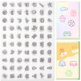 Daily Theme Transparent Silicone Stamps Set, for DIY Scrapbooking, Food, 110x160x2.5mm