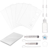 Lab Supplies Set, Including 39Pcs Shaker Mold, Dispensing Syringes and Plastic Needle & Bottle & Spoon, White, 39pcs/set
