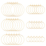 304 Stainless Steel Hoop Earring Findings, Wine Glass Charms Findings, Golden & Stainless Steel Color, 120pcs/set