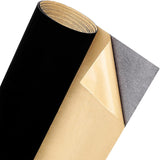 Self Adhesive Velvet Flocking Fabric, for Jewelry Drawer Craft Fabric Peel Stick, Black, 25x0.08cm