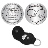 2Pcs 2 Style PU Leather Guitar Clip, with Stainless Steel Ring & Commemorative Coins, for DIY Musical Instrument Accessories, Heart Pattern, 1pc/sytle