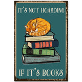 Vintage Metal Iron Tin Sign Poster, Wall Decor for Bars, Restaurants, Cafes Pubs, Rectangle, Cat Shape, 300x200x0.5mm, Hole: 3mm