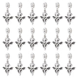 36Pcs Tibetan Style Alloy European Dangle Charms, Large Hole Pendants, Dragon, Antique Silver, 31mm, Hole: 4mm, Pendant: 20.5x15.5x7.5mm