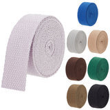 16 Yards 8 Colors Flat Polycotton Bands, for Bag Strap Making, Mixed Color, 25x1.2mm, 2 yards/color