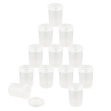 PP Plastic Medicine Attribute Box, Flip Cover, with 12 Screw Column Bottles, Rectangle, White, 19x14.5x6.3cm, Column Bottle: 42x59mm, Inner Size: 36mm, Capacity: 50ml(1.69 fl. oz), 12pcs/box.