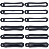 70Pcs Anti-Lost Silicone Pendant, for Electronic Stylus & Lighter Making, Black, 35x7x9mm, Hole: 3mm, Inner Diameter: 27mm