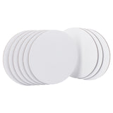Painting Canvas Panels, with Coated Paper on the Back, Blank Drawing Boards, for Oil & Acrylic Painting, Flat Round, White, 15x0.3cm