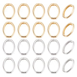 20Pcs 2 Colors Brass Shortener Clasps, Twister Clasps, Oval, Platinum & Golden, 27x20x4mm, Inner Diameter: 20x15mm, 10pcs/color