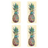 4Sheet Pineapple PVC Stickers, Waterproof Car Decal, for Cars Motorbikes Luggages Skateboard Decor, Colorful, 128.5x49x0.5mm, 4sheet