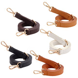 5Pcs 5 Colors Adjustable PU Leather Bag Shoulder Straps, with Alloy Swivel Clasps, Mixed Color, 71.5~132x1.85cm, 1pc/color