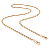 Alloy Chain Bag Handles, Bag Straps, with Iron Snap Clasp, Golden, 120x0.7x0.35cm