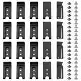 Iron Waist Belt Clip for Sheath, with Rivets, Electrophoresis Black, 55x25x8mm, Hole: 4mm, 20 sets/box