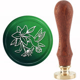 Brass Wax Seal Stamp with Handle, for DIY Scrapbooking, Bird Pattern, 89x30mm