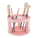 Plastic Cosmetic Brush Storage Stands, for Makeup Brush Holder, Column, Pink, 14.3x9.3cm