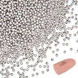 Hollow Round 304 Stainless Steel Beads, for Jewelry Craft Making, Stainless Steel Color, 3x3mm, Hole: 1mm, 2000pcs/box