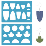 Acrylic Earring Handwork Template, Card Leather Cutting Stencils, Deep Sky Blue, Arch, 130x90x2mm, 2pcs/set