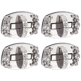 &reg Alloy Rhinestone Locks, with Iron Findings, Cabinet Hardware Supplies, Platinum, 36x54x11mm, 4sets